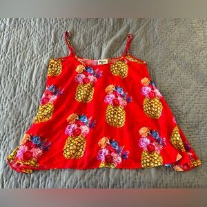 Show Me Your MuMu Lenz Pineapple red women’s camisole flowy tank top boho small